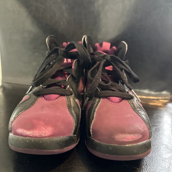 NIKE AIR JORDAN 7 RETRO MULBERRY / BLACK 442961-009 YOUTH SIZE 3Y - Picture 2 of 5